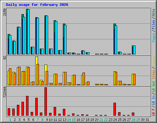 Daily usage for February 2026