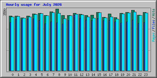 Hourly usage for July 2026