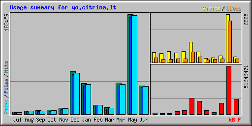 Usage summary for yo.citrina.lt